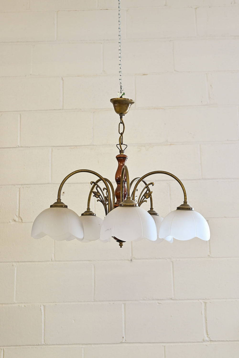 vintage french tulip light fixture