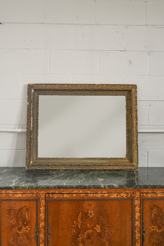 antique distressed gilt framed mirror
