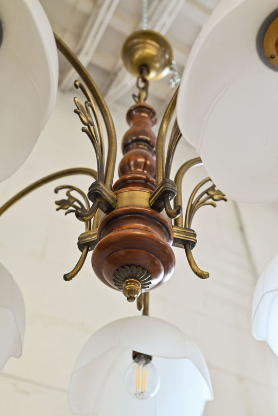 vintage french tulip light fixture