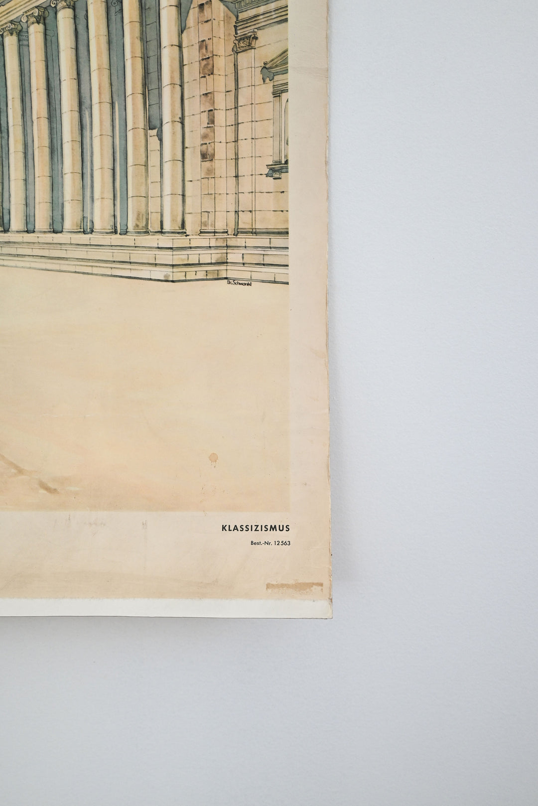 vintage german extra large school poster