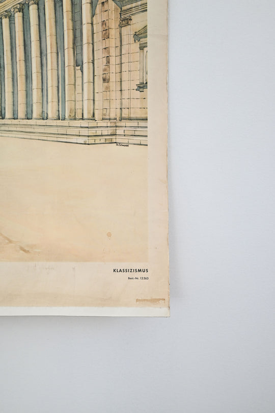 vintage german extra large school poster