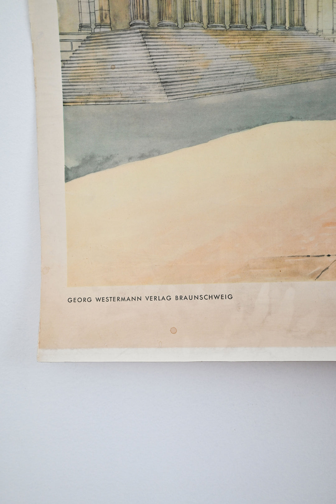 vintage german extra large school poster