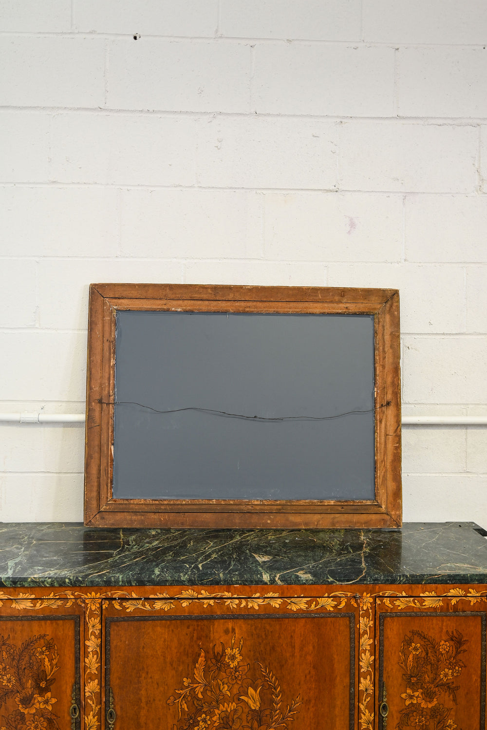 antique distressed gilt framed mirror