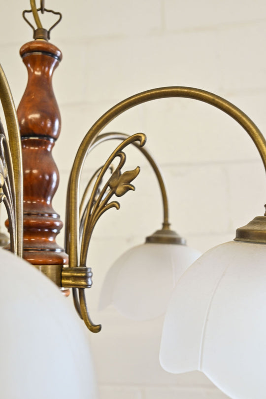 vintage french tulip light fixture