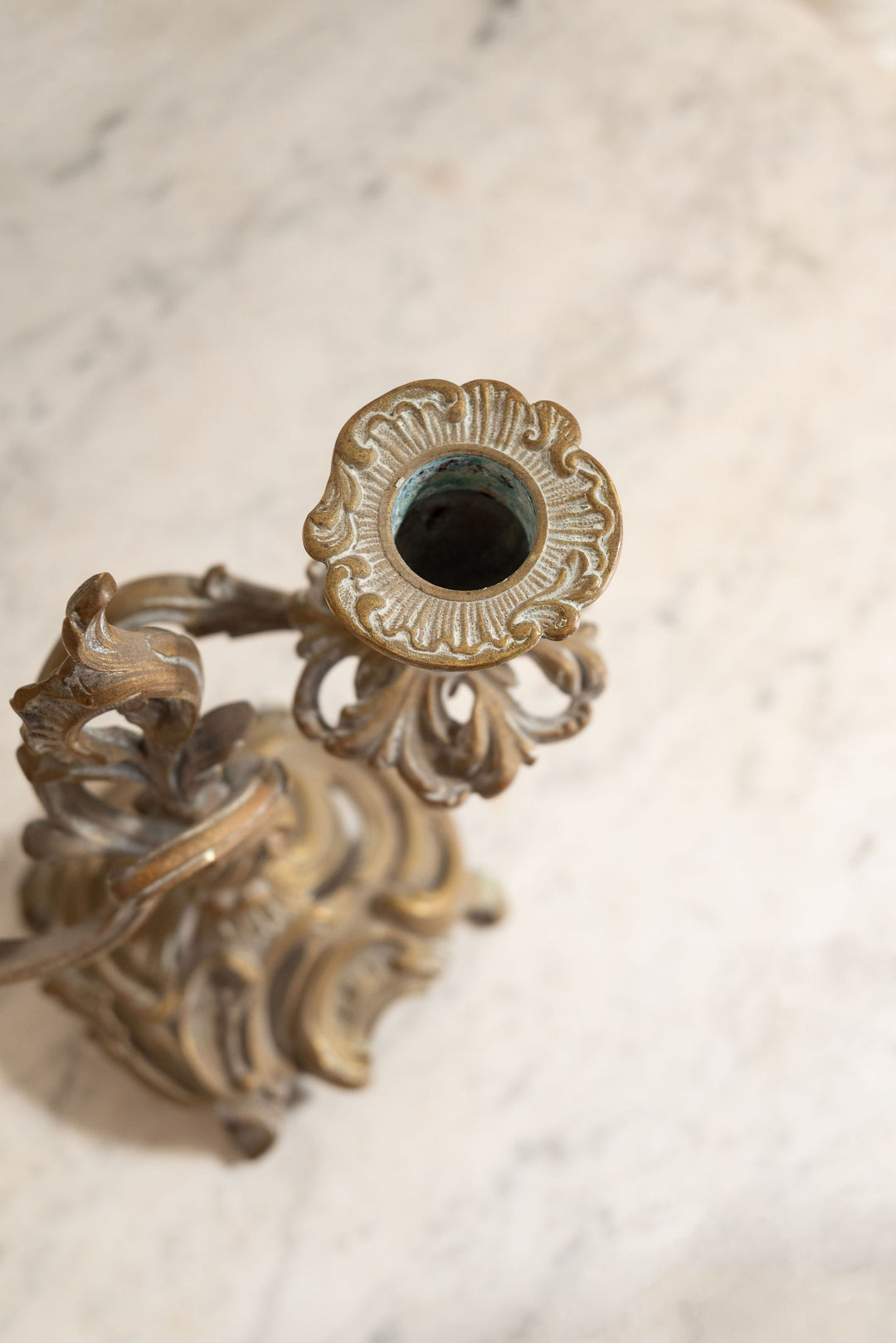 vintage french woven vine art nouveau brass candelabra pair