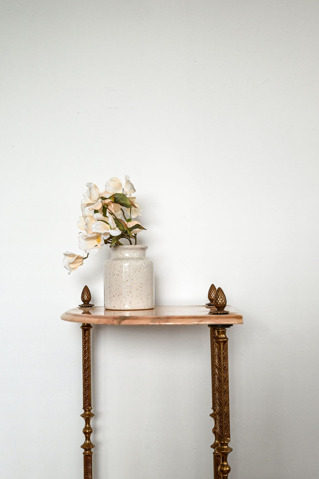 vintage French speckled stoneware mustard jar