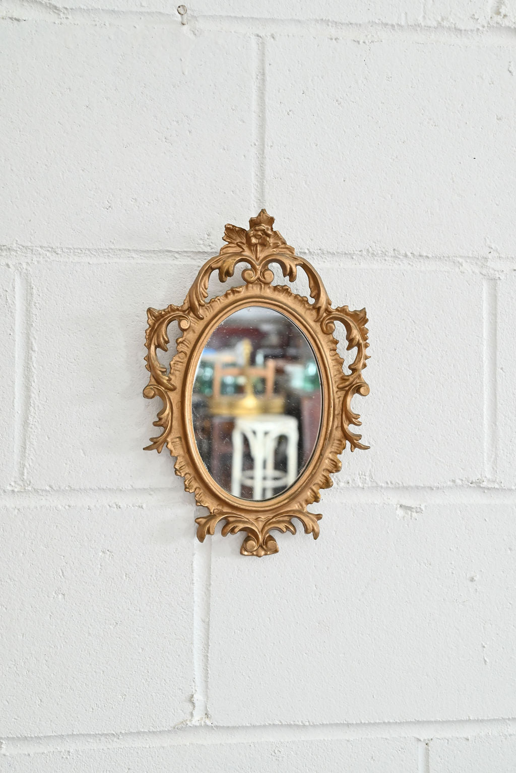 vintage petite florentine mirror