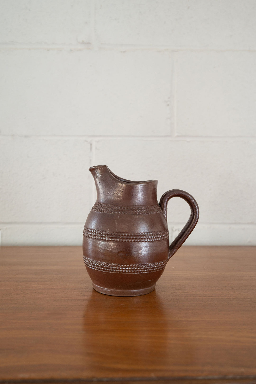 vintage french stoneware pitcher