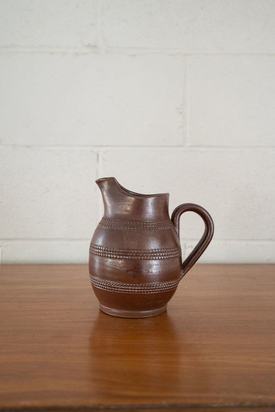 vintage french stoneware pitcher