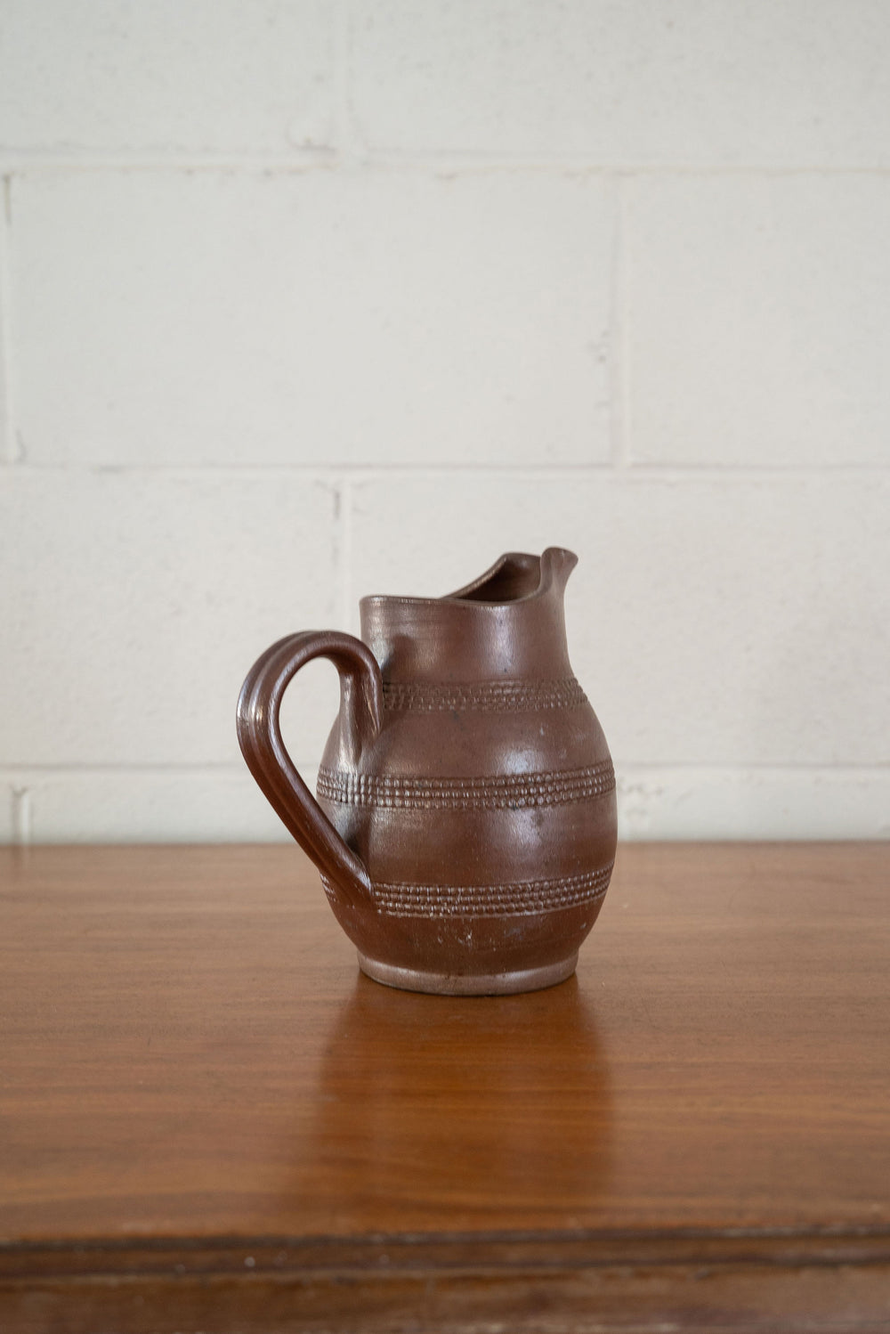 vintage french stoneware pitcher