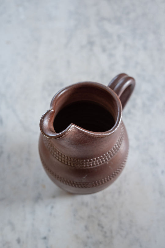 vintage french stoneware pitcher