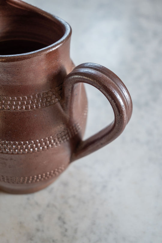 vintage french stoneware pitcher
