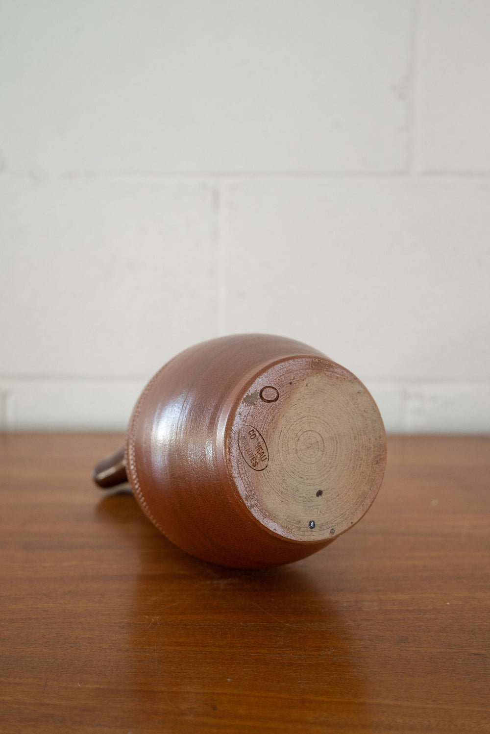 vintage french stoneware pitcher