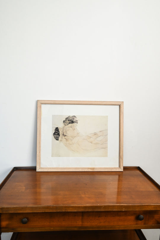 vintage offset lithograph, Rodin