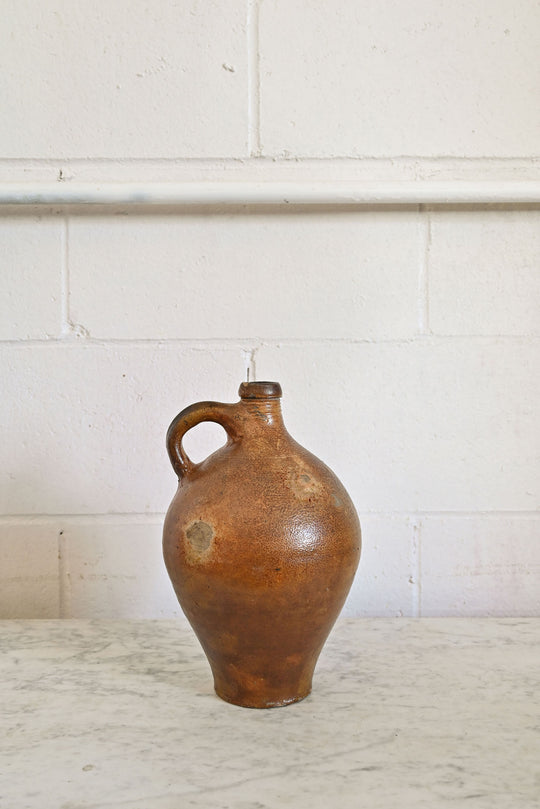 vintage French stoneware wine vessel