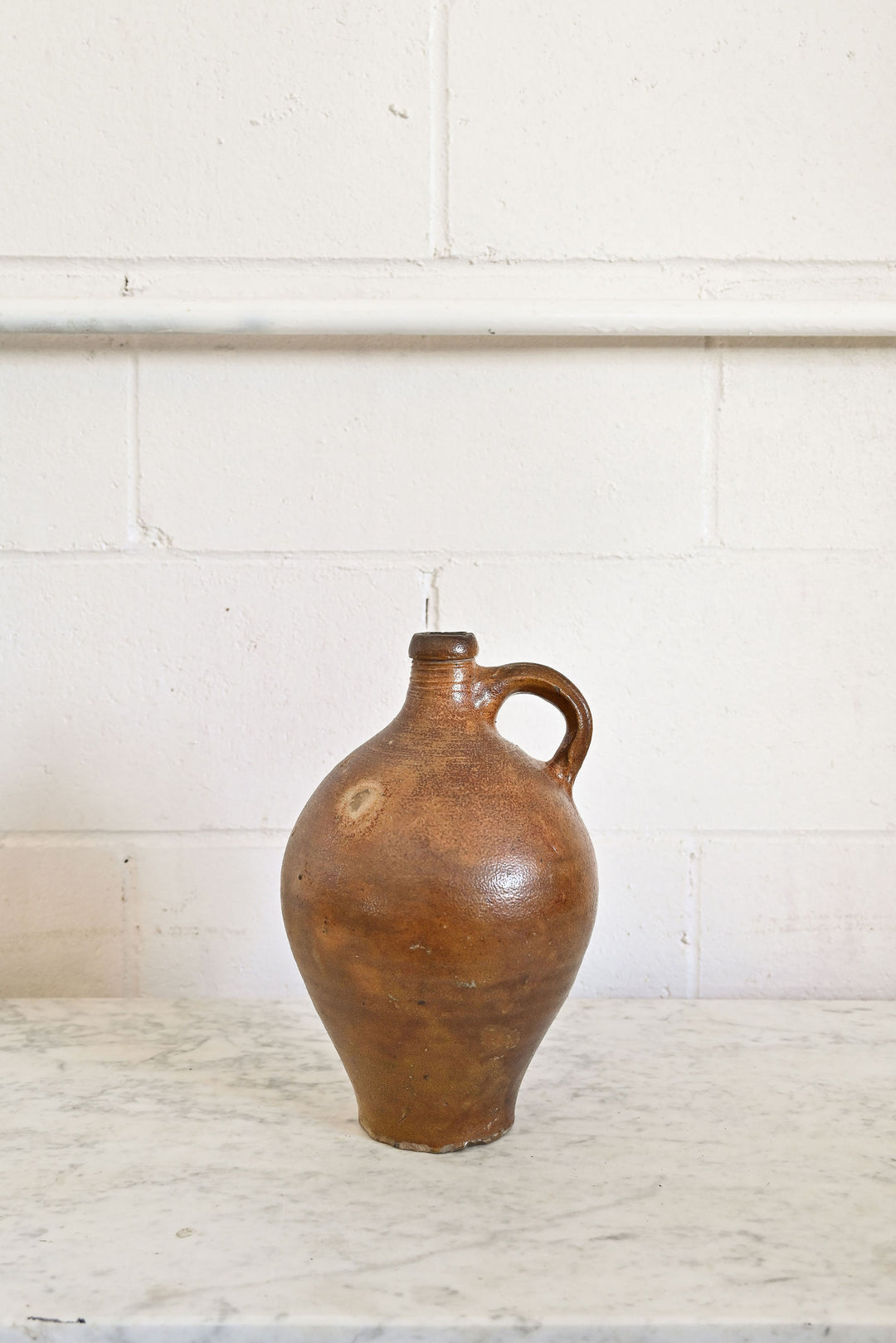 vintage French stoneware wine vessel