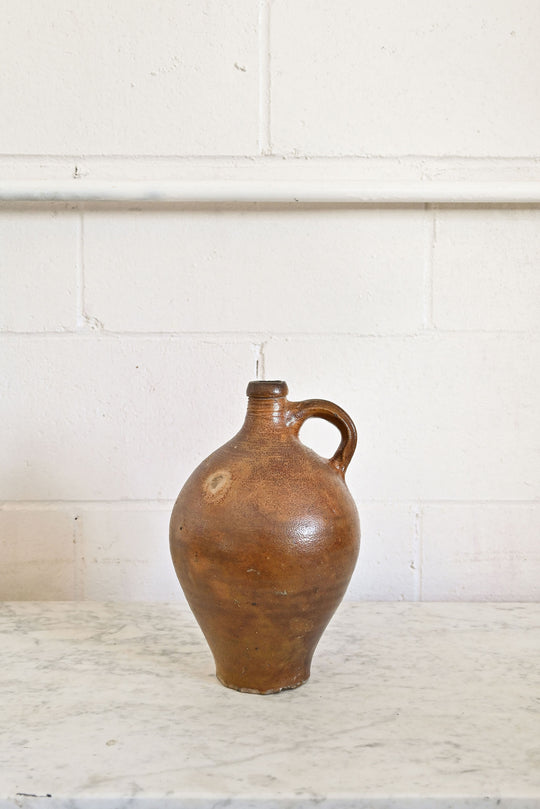 vintage French stoneware wine vessel