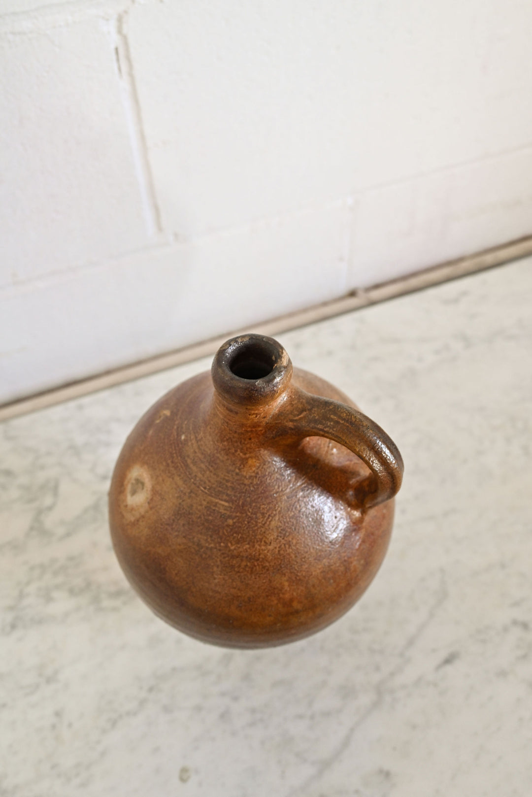 vintage French stoneware wine vessel