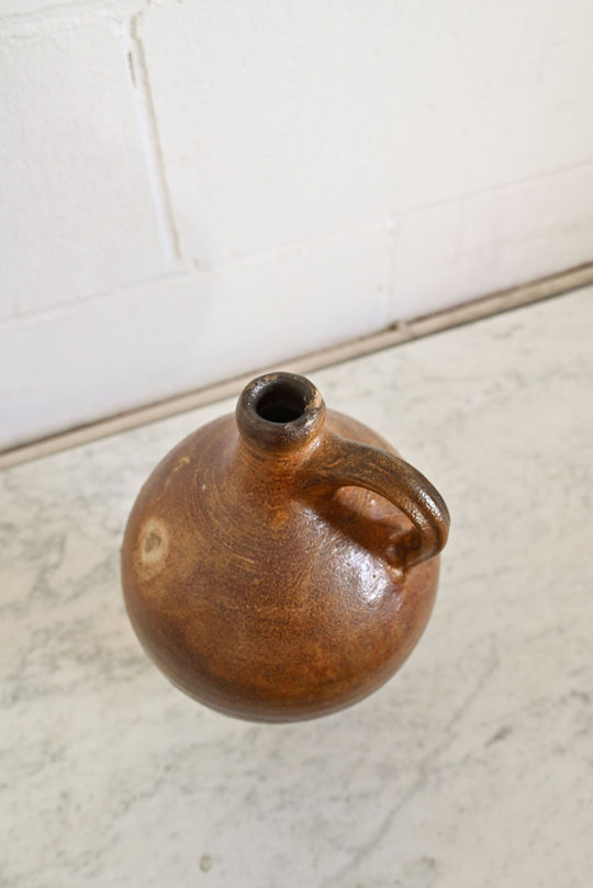 vintage French stoneware wine vessel