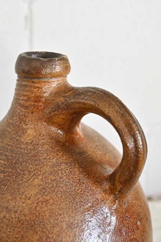 vintage French stoneware wine vessel