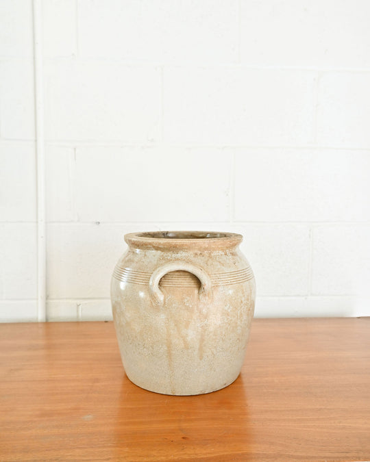 vintage french stoneware confit pot