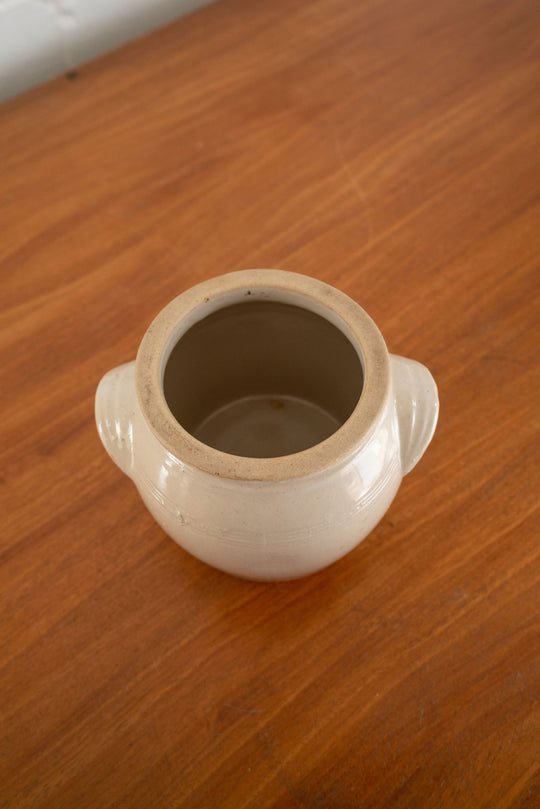 vintage french stoneware confit pot