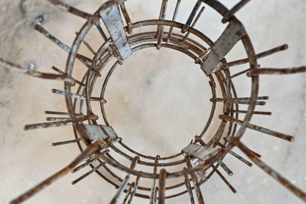 vintage french zinc bottle drying rack