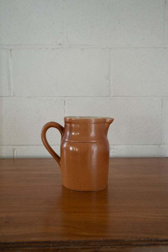 vintage french stoneware water pitcher