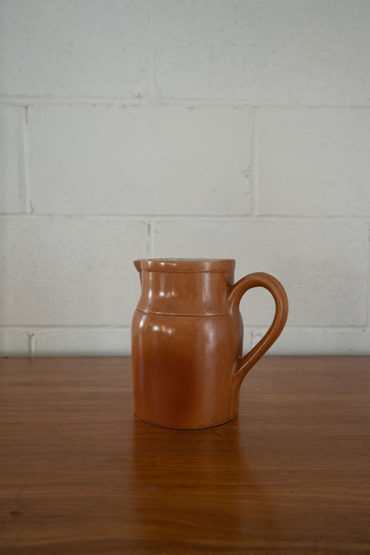vintage french stoneware water pitcher