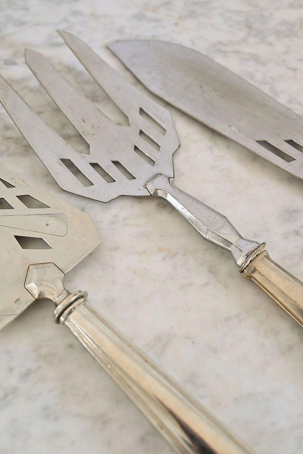 vintage French silverplate art deco serving ware