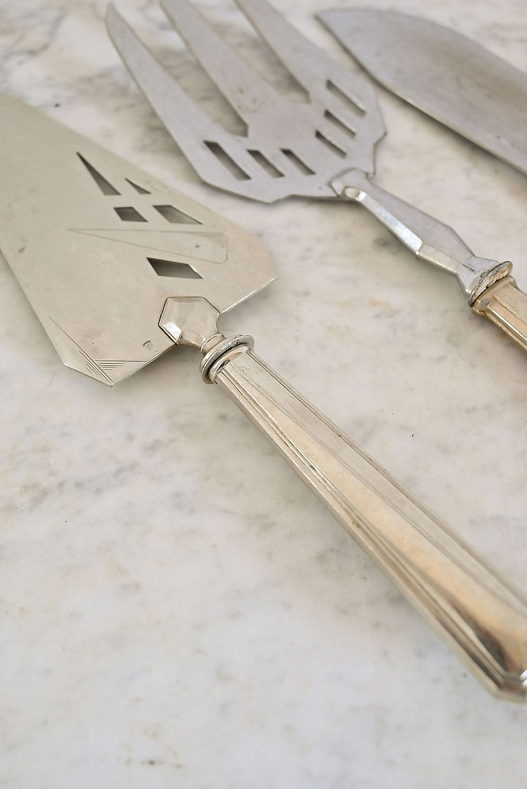 vintage French silverplate art deco serving ware