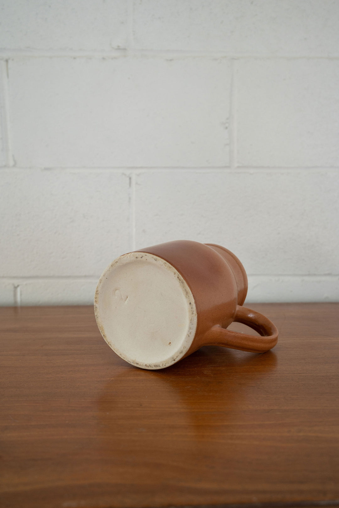 vintage french stoneware water pitcher