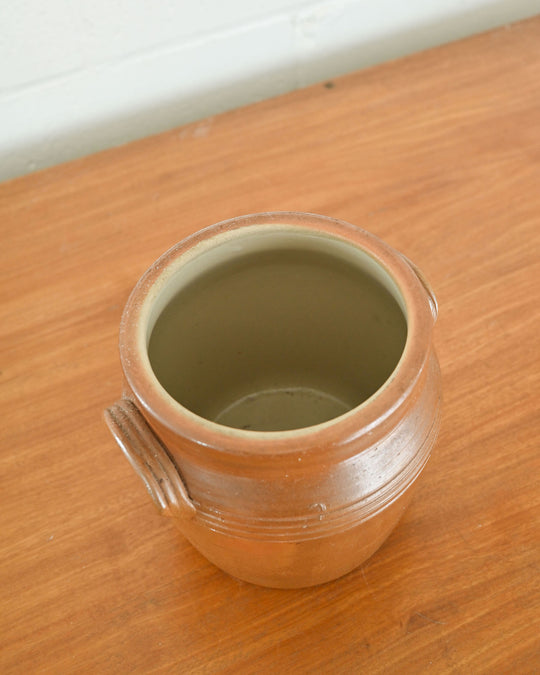 vintage french stoneware confit pot