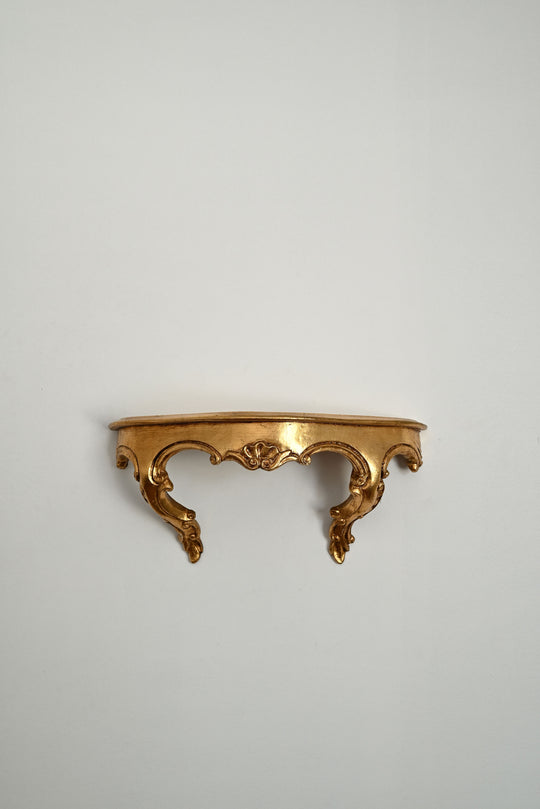 vintage gilded french wall shelf