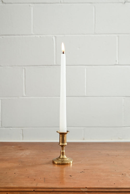 vintage french solid brass candlestick