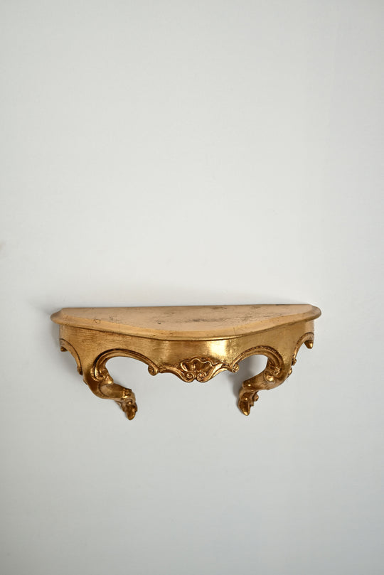 vintage gilded french wall shelf