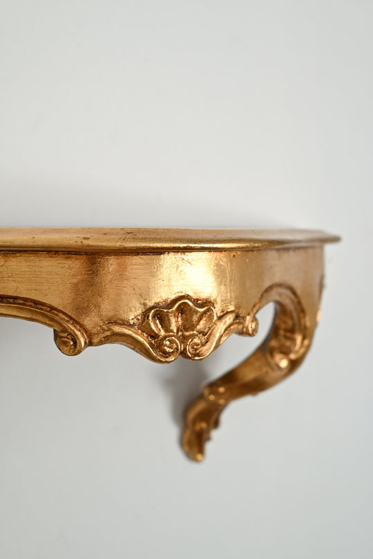 vintage gilded french wall shelf