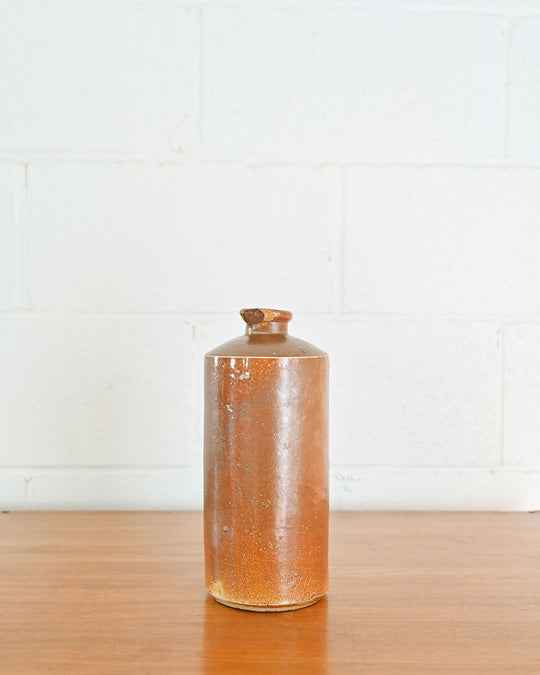 antique english stoneware ink bottle