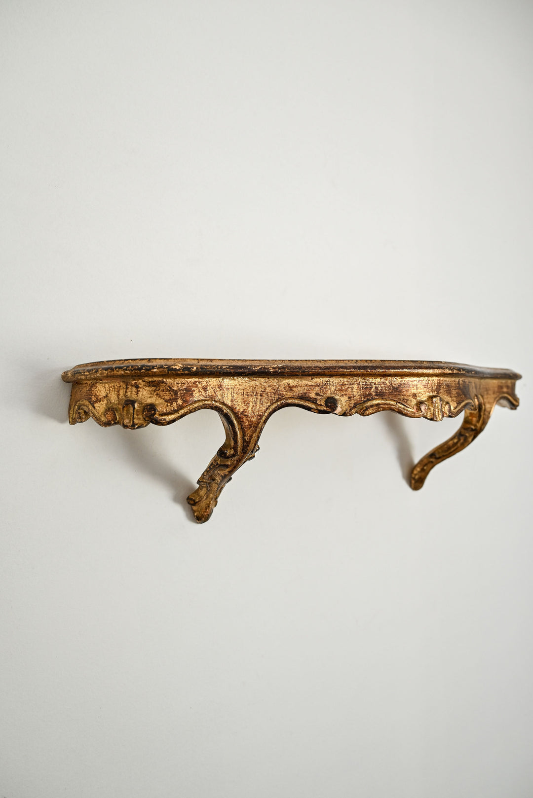 vintage italian florentine wall shelf
