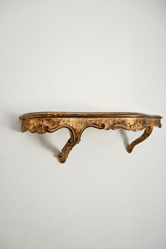 vintage italian florentine wall shelf