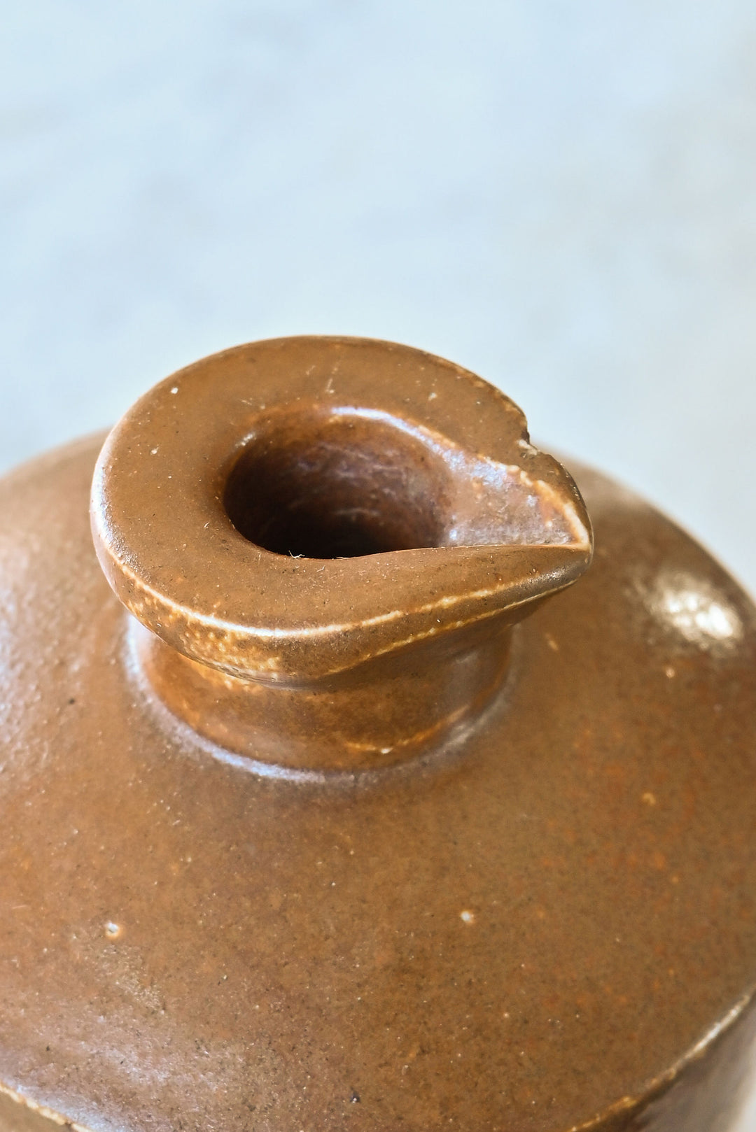 antique english stoneware ink bottle