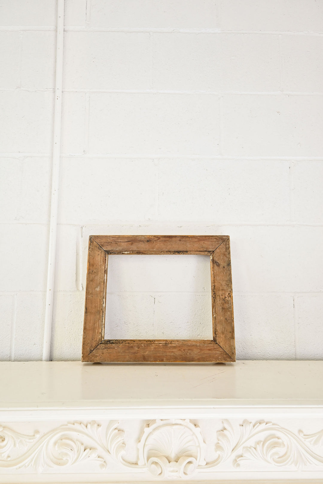 vintage french wood and plaster frame