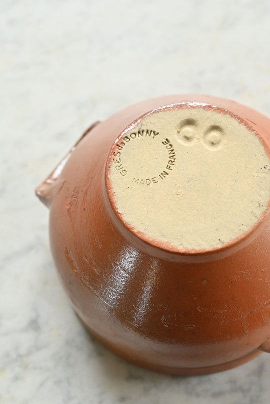vintage french stoneware bowl, small