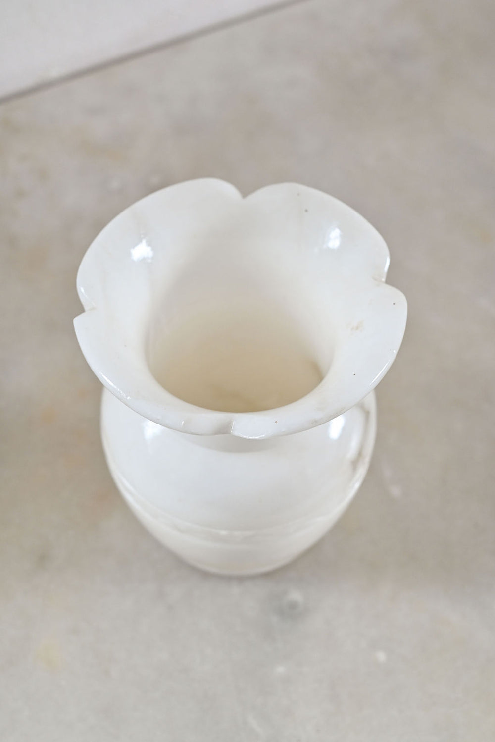 vintage french solid marble vase