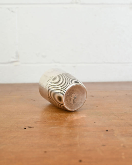 vintage french silverplate christening cup i