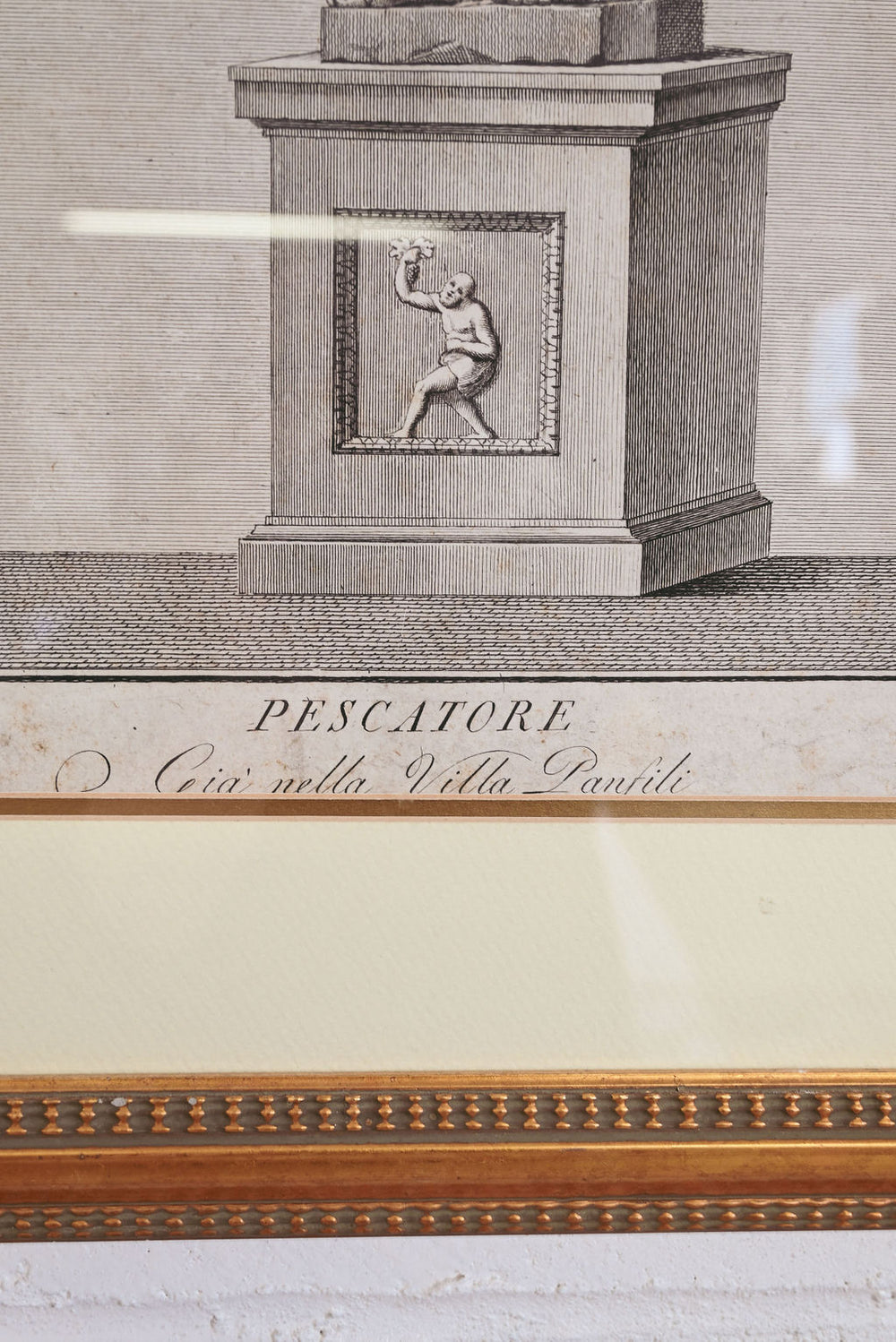 antique engraving "pescatore"