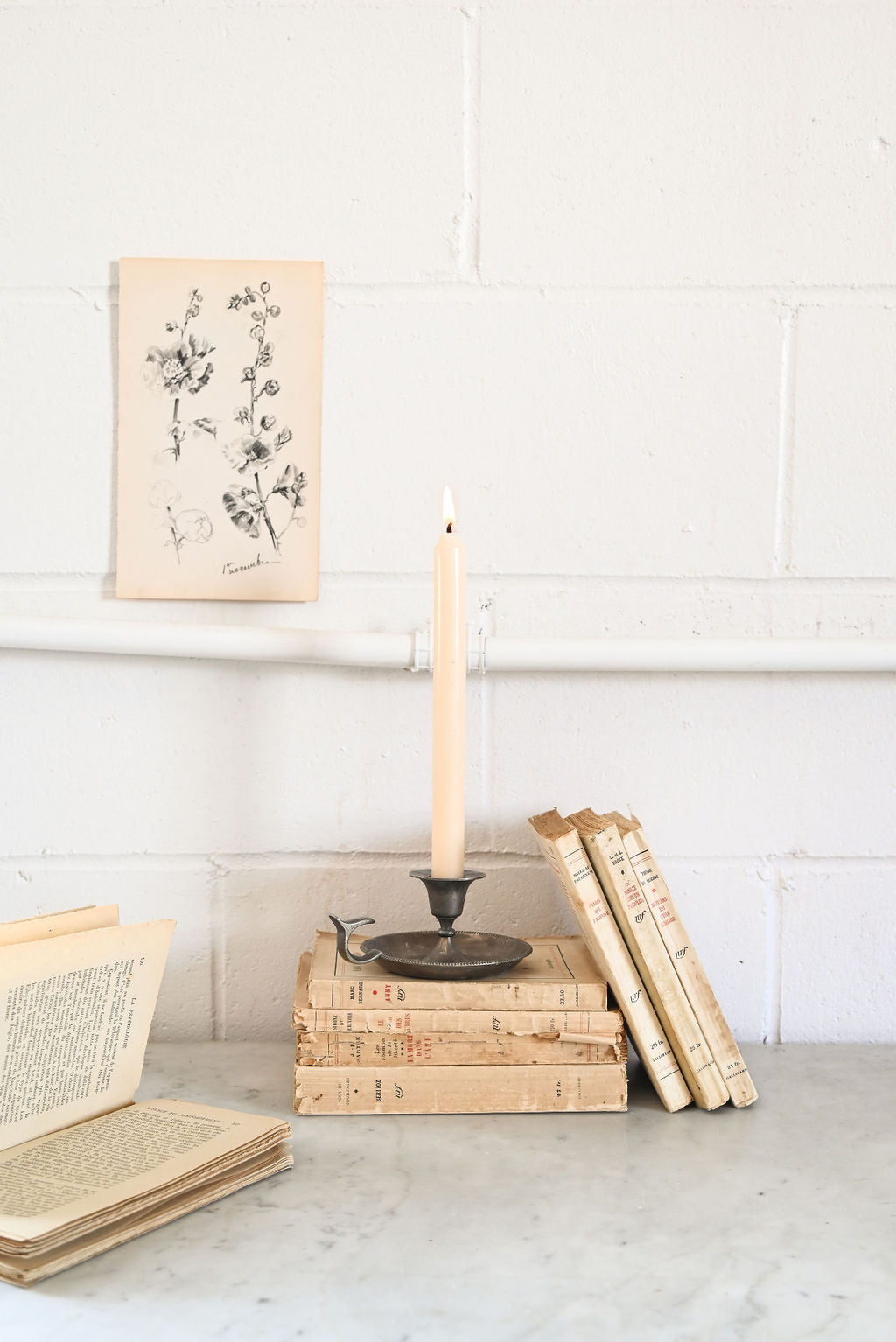 vintage french silver plate chamberstick