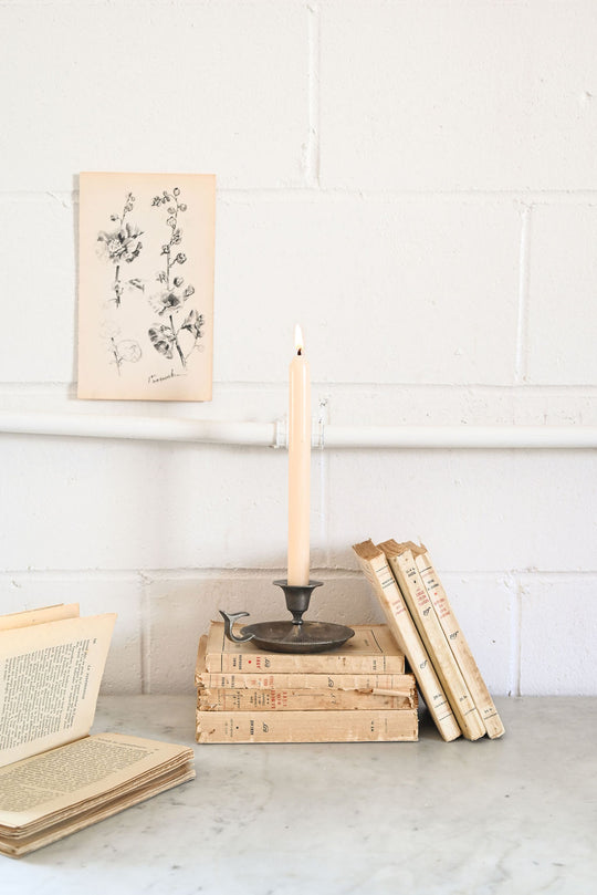 vintage french silver plate chamberstick