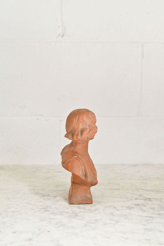 vintage French terra cotta bust