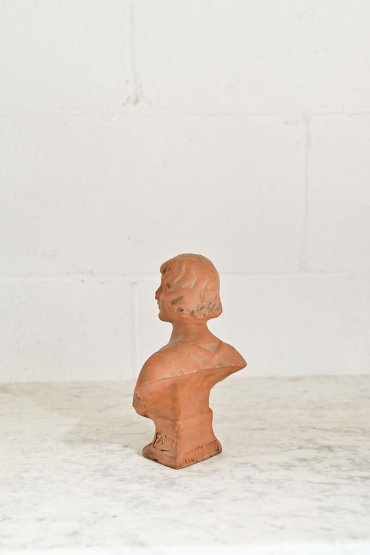 vintage French terra cotta bust